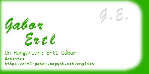 gabor ertl business card
